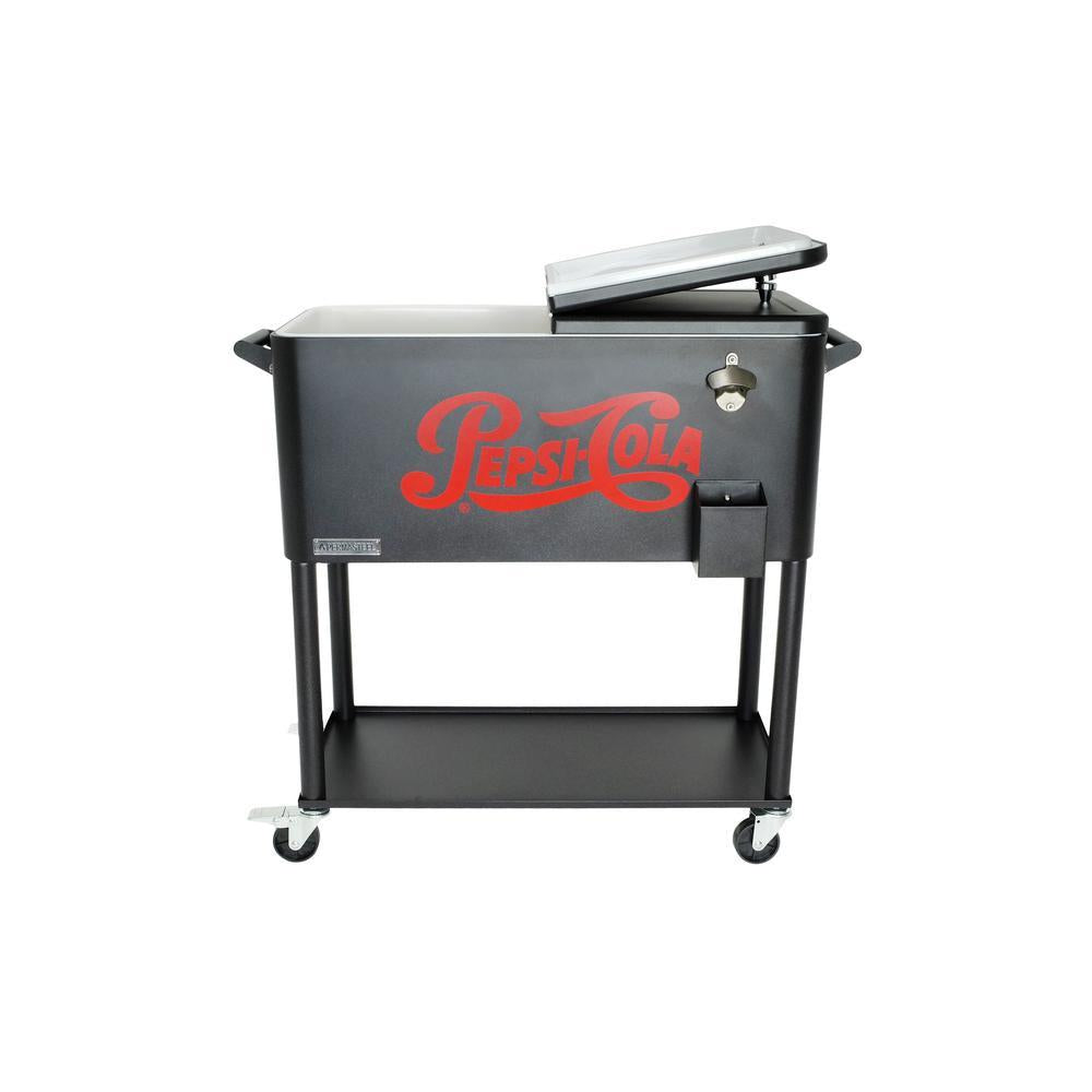 80 Qt. Rolling Patio Cooler with Bottle Tray