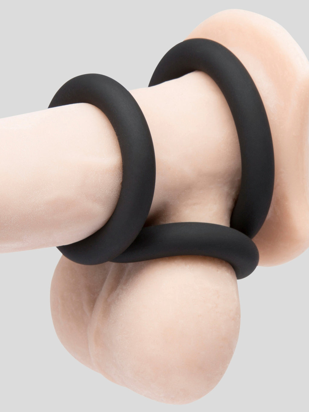 Lovehoney Get Hard Extra Thick Silicone Cock Ring Set (3 Count), Black