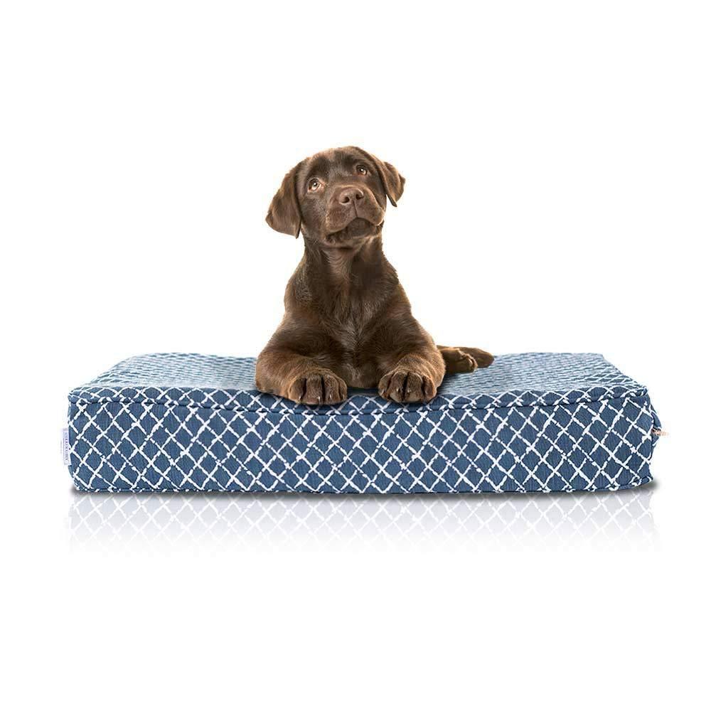 eLuxurySupply Dog Bed - Orthopedic Memory Foam Pet Bed for Dogs &amp; Cats - Waterproof Canvas Cover Featuring LiveSmart Technology - Assembled in USA - Small, Medium &amp; LarSize