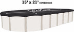 oval deluxe reversible above-ground swimming pool winter cover (various sizes)