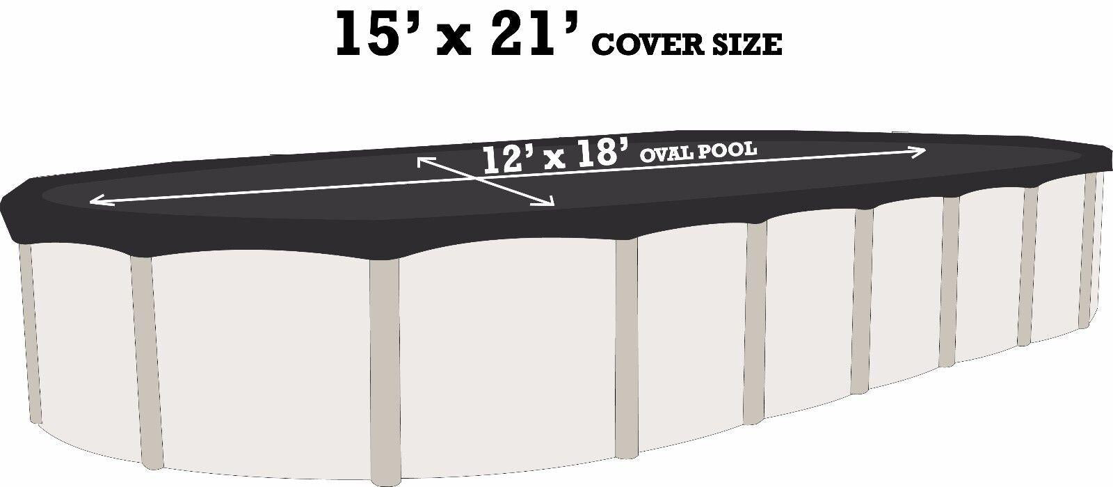 oval deluxe reversible above-ground swimming pool winter cover (various sizes)