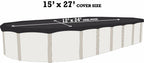 oval deluxe reversible above-ground swimming pool winter cover (various sizes)