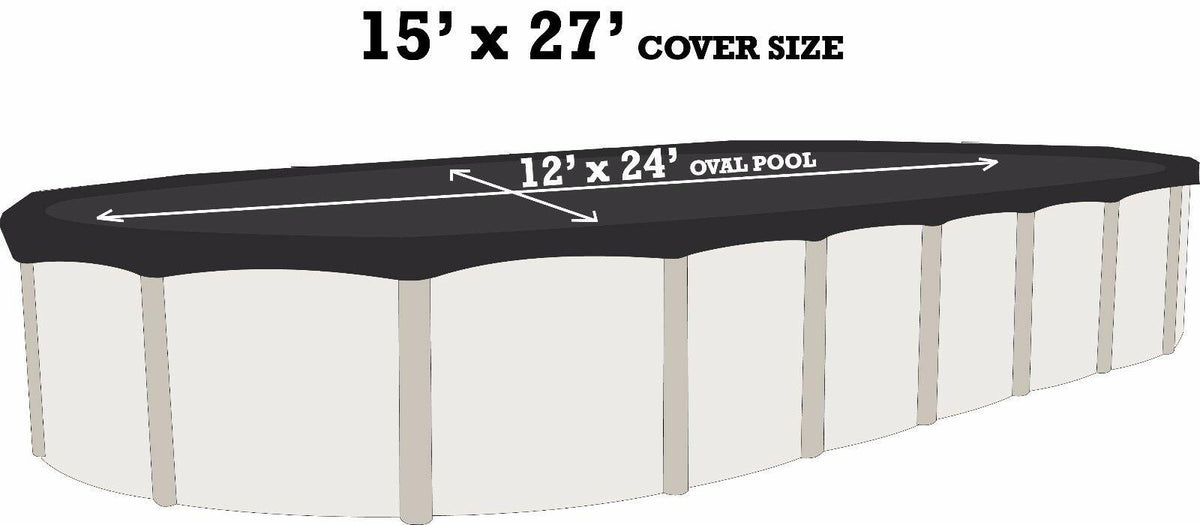 oval deluxe reversible above-ground swimming pool winter cover (various sizes)