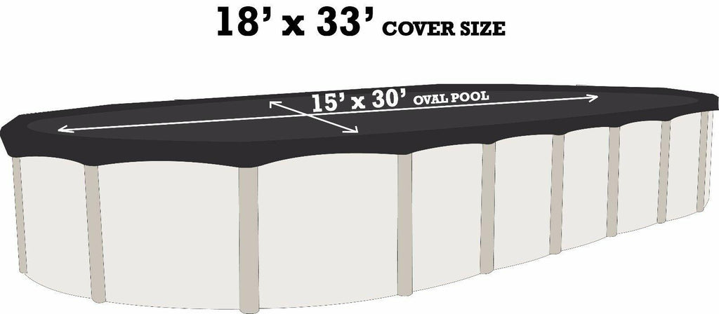 oval deluxe reversible above-ground swimming pool winter cover (various sizes)