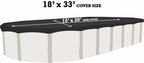 oval deluxe reversible above-ground swimming pool winter cover (various sizes)