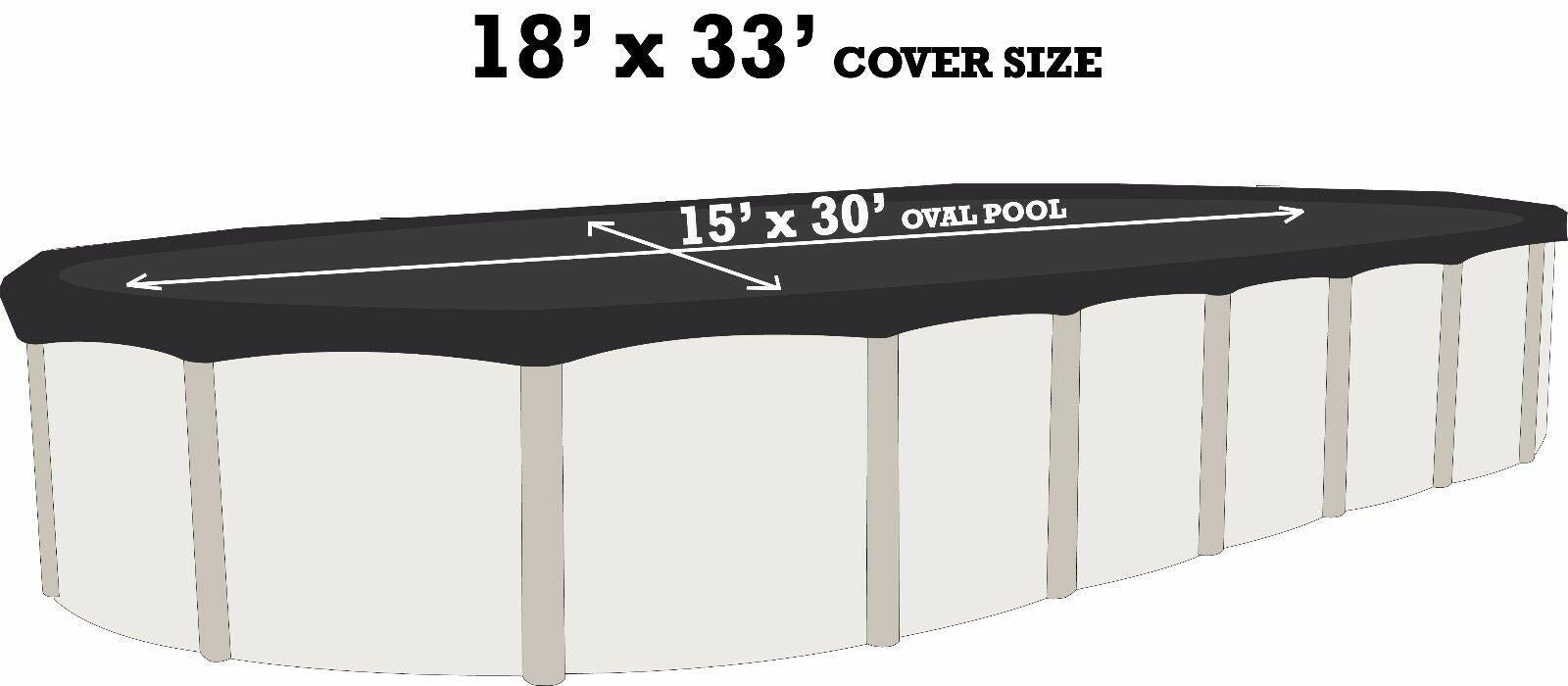 oval deluxe reversible above-ground swimming pool winter cover (various sizes)