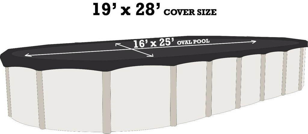 oval deluxe reversible above-ground swimming pool winter cover (various sizes)
