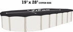 oval deluxe reversible above-ground swimming pool winter cover (various sizes)