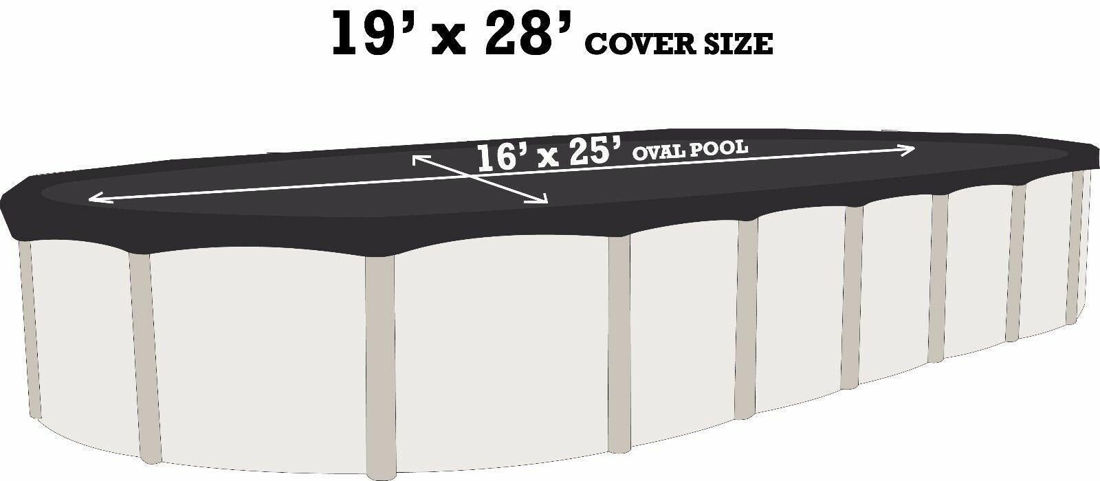oval deluxe reversible above-ground swimming pool winter cover (various sizes)