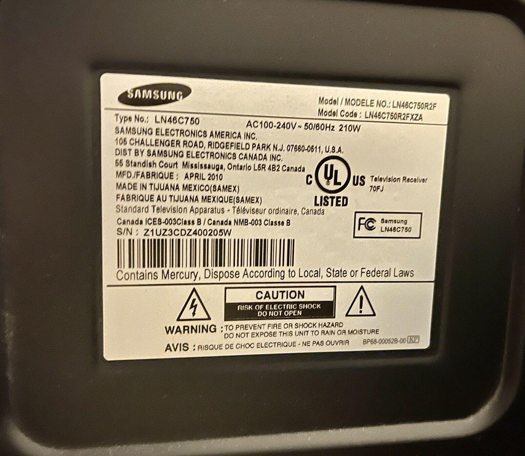 samsung lcd tv (ln46c750) (46in - black) (near perfect condition)