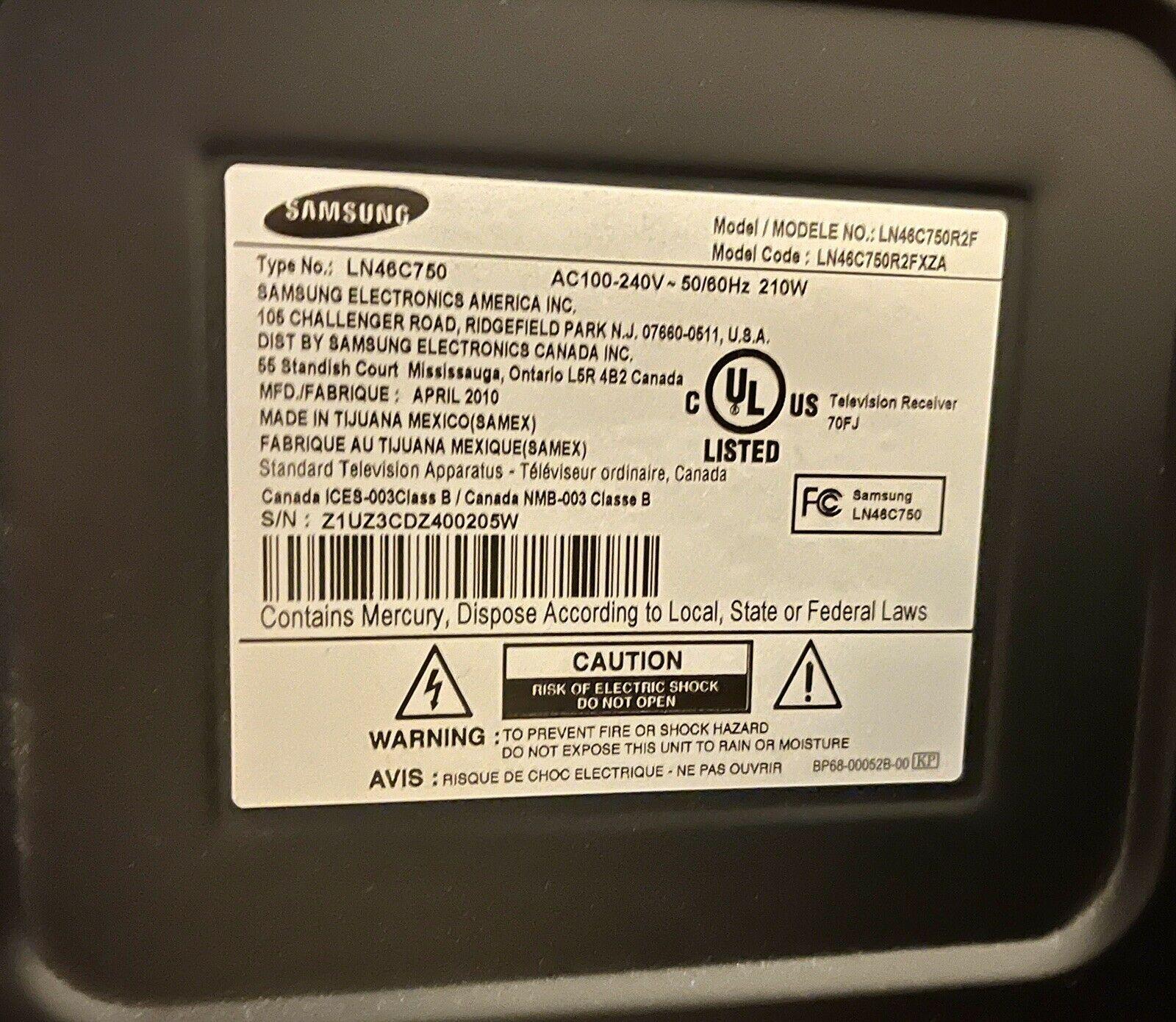 samsung lcd tv (ln46c750) (46in - black) (near perfect condition)