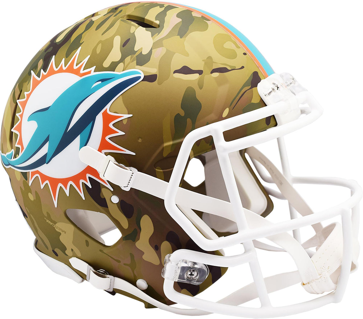 Riddell Miami Dolphins Camo Alternate Revolution Speed Authentic Football Helmet