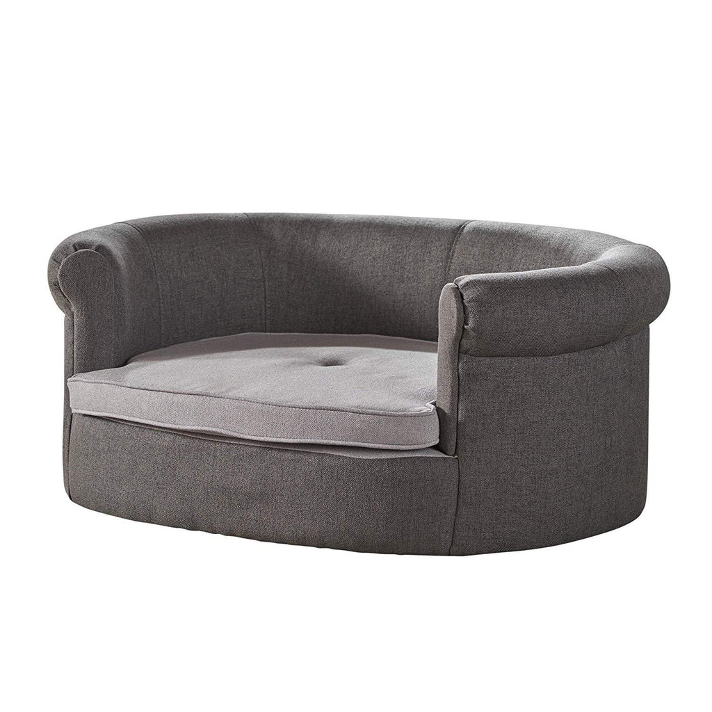 Christopher Knight Home Cassie Oval Charcoal &amp; Light Grey Fabric Dog Sofa
