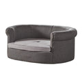 Christopher Knight Home Cassie Oval Charcoal &amp; Light Grey Fabric Dog Sofa