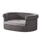 Christopher Knight Home Cassie Oval Charcoal &amp; Light Grey Fabric Dog Sofa
