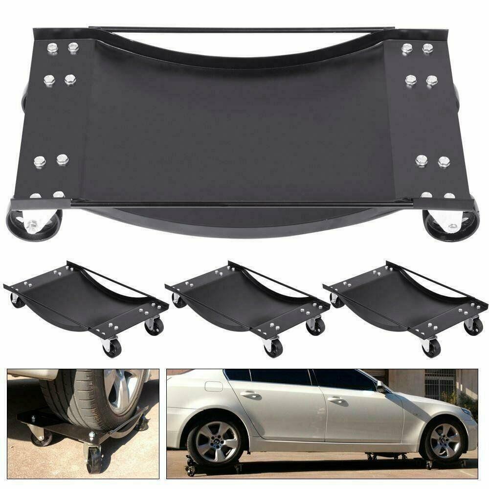 4 X 3.5" HD Car Moving Tire Dollies GaraWork Shop Auto Wheel Dolly 1000 lbs