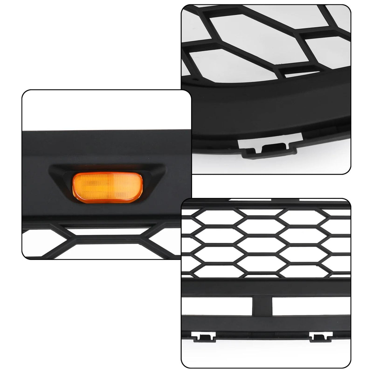 Ford Edge 15-18  Raptor Style Front Bumper Grill Upper Black Grill Generic