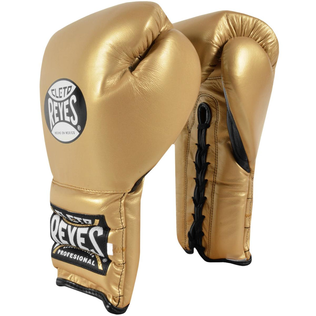 Cleto Reyes Traditional Lace Up Training Boxing Gloves - 12 oz. - Solid Gold