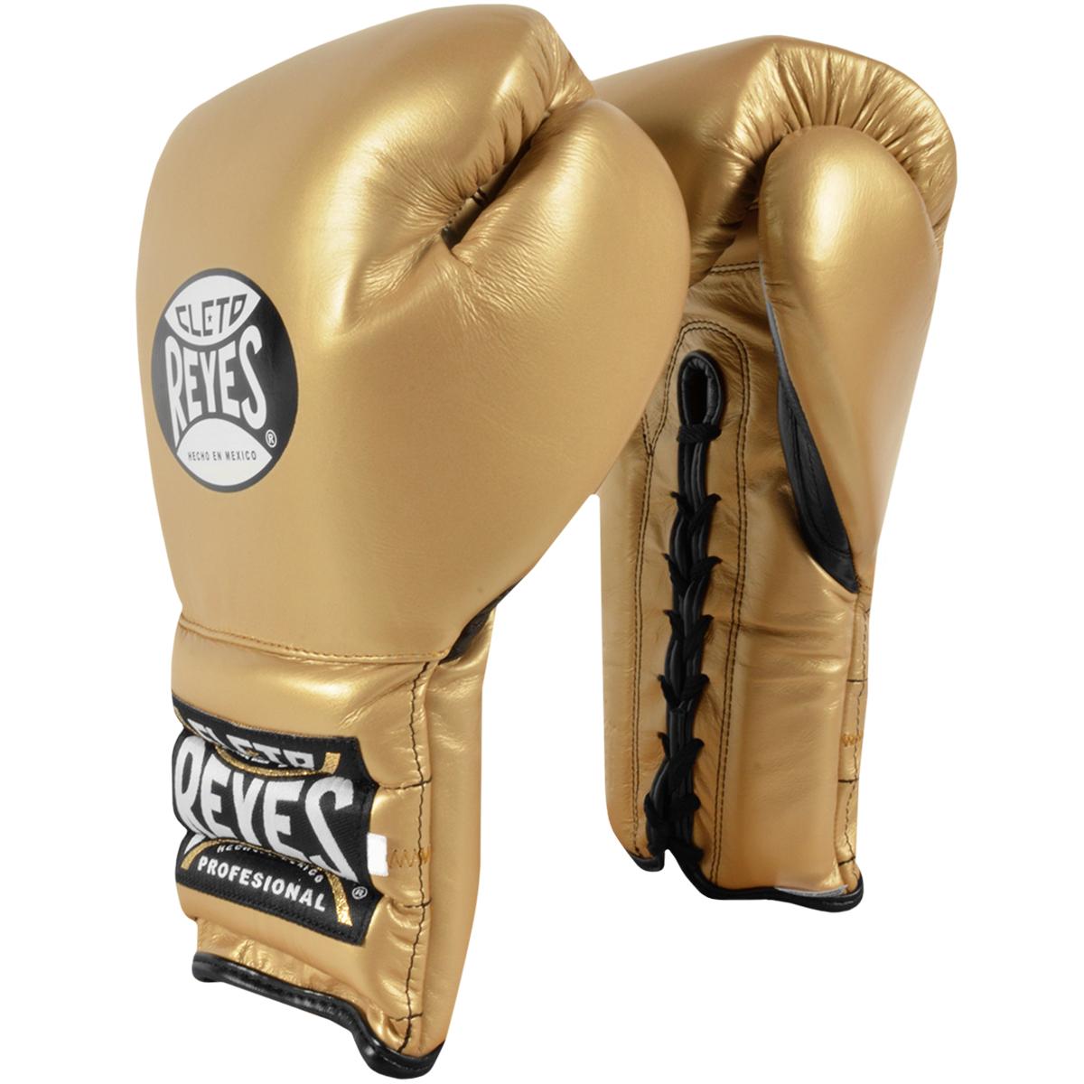 Cleto Reyes Traditional Lace Up Training Boxing Gloves - 12 oz. - Solid Gold
