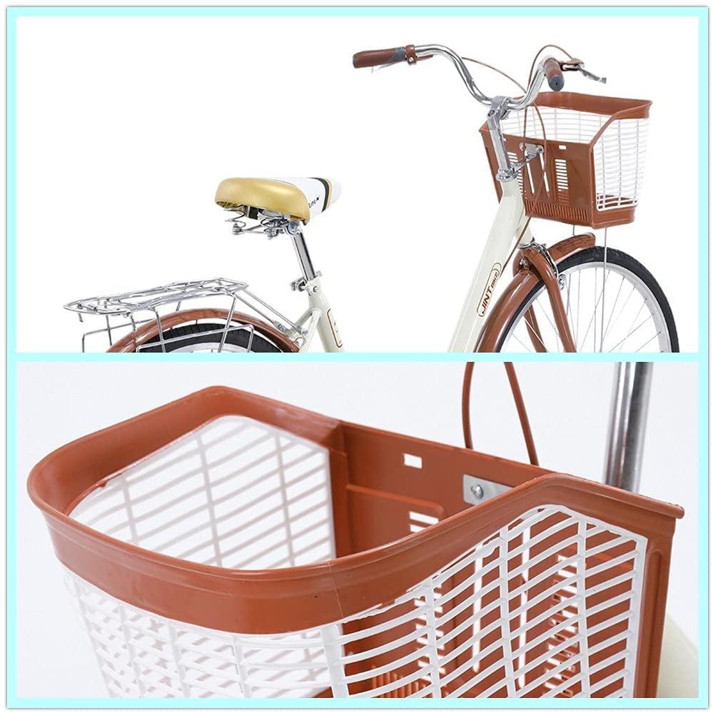 VISDRON Complete Cruiser Bikes, 26 Inch Beach Cruiser Bicycle for Woman-Classic Retro Bicycler Bicycle with Baskets&amp;Rear Racks Comfortable Commuter Bicycle for Leisure Picnics&amp;Shopping