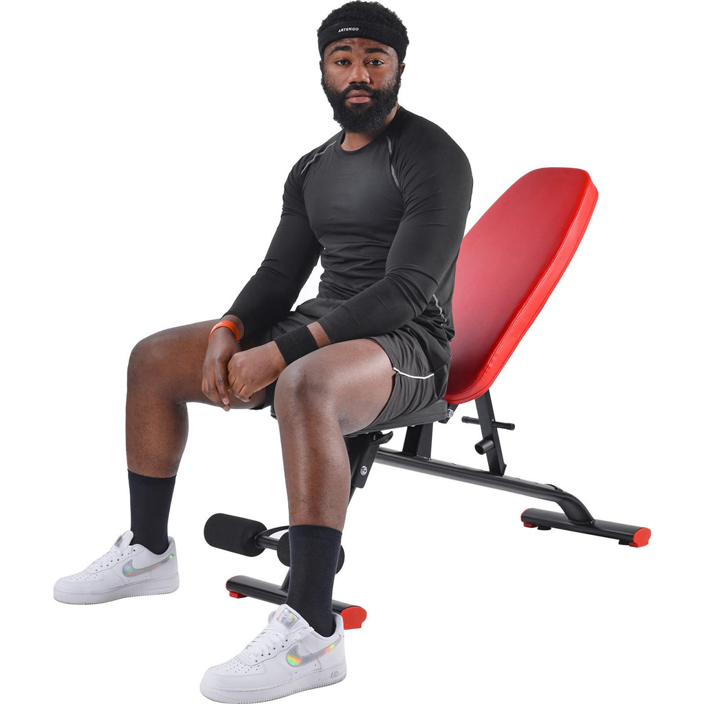SSPalu Foldable Adjustable Fitness Bench Full Body Workout Weight Bench