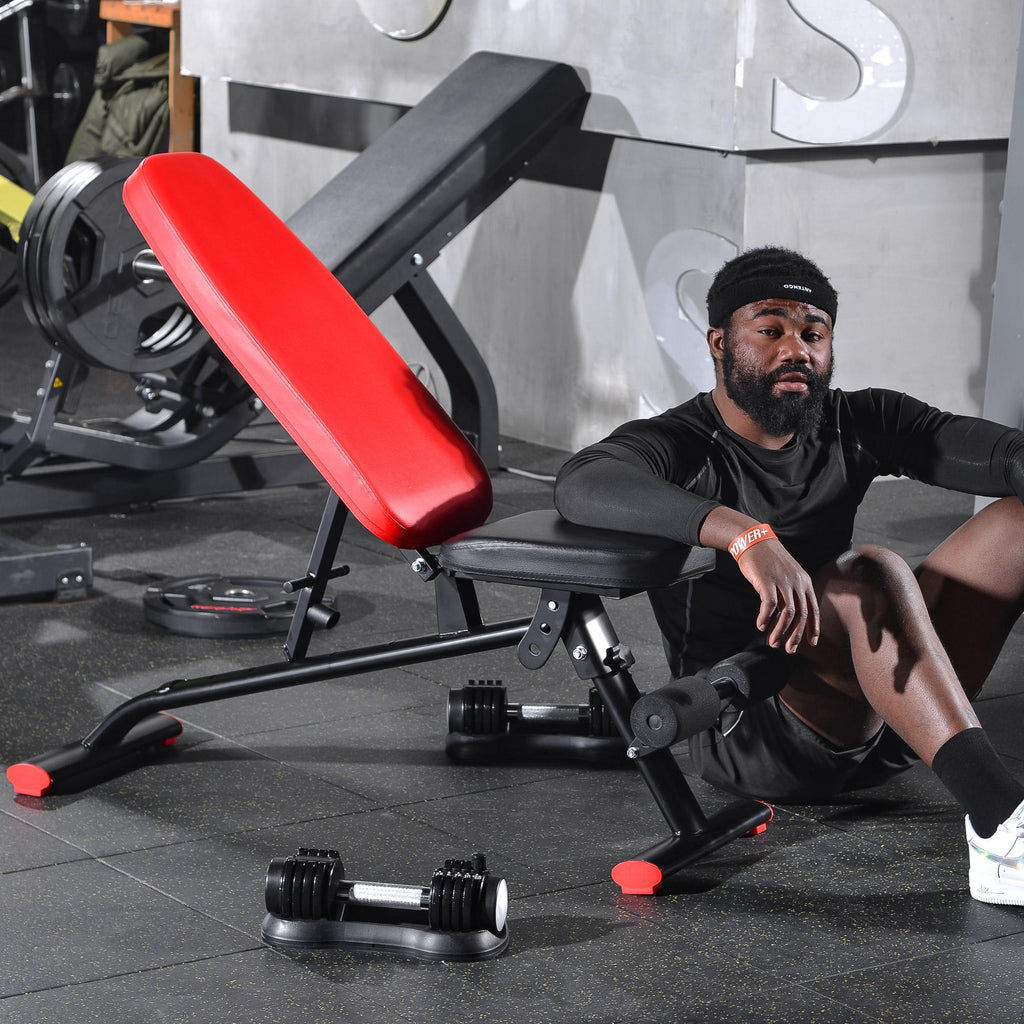 SSPalu Foldable Adjustable Fitness Bench Full Body Workout Weight Bench