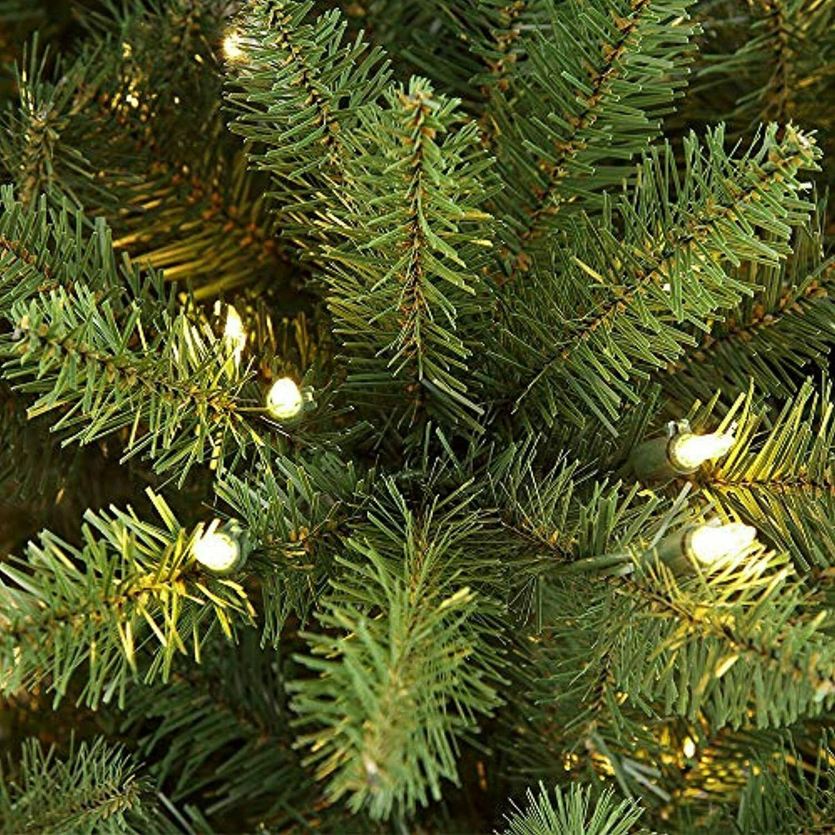 Puleo International 7.5 Foot Pre-Lit Slim Fraser Fir Artificial Christmas Tree