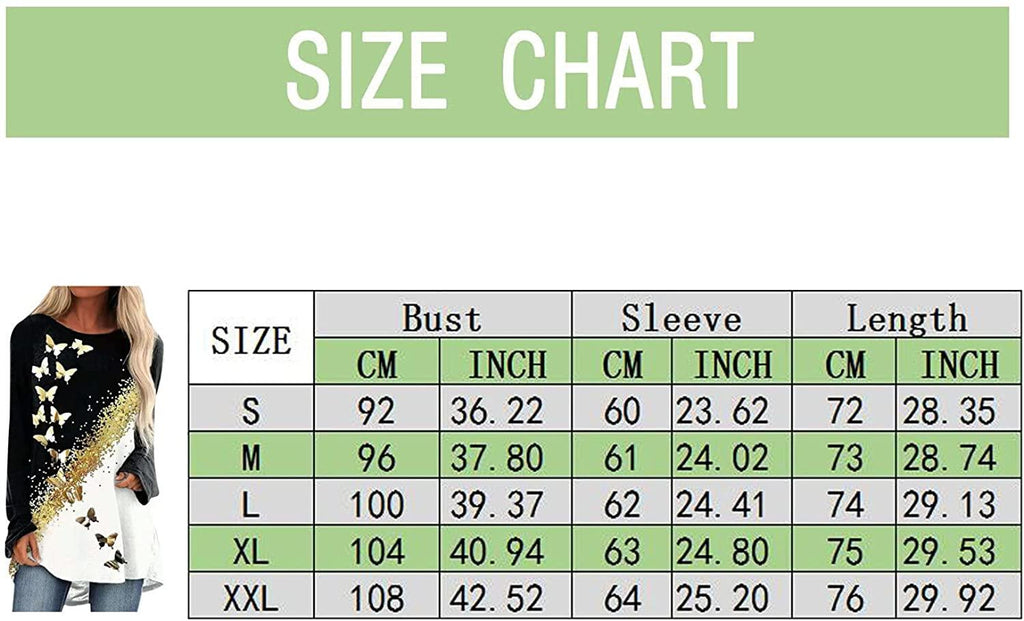 Women's Summer Long Sleeve T-Shirt Casual Crewneck Tunic Tops for Leggings Loose Blouse