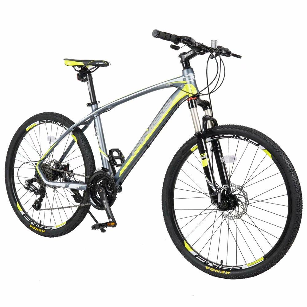 Vik Muniz 26 In., Mountain Hybrid Bicycle, 24 Speed Suspension with Fork, Dual Disc Brake Aluminum Frame City Bikes, Fits for Men and Women