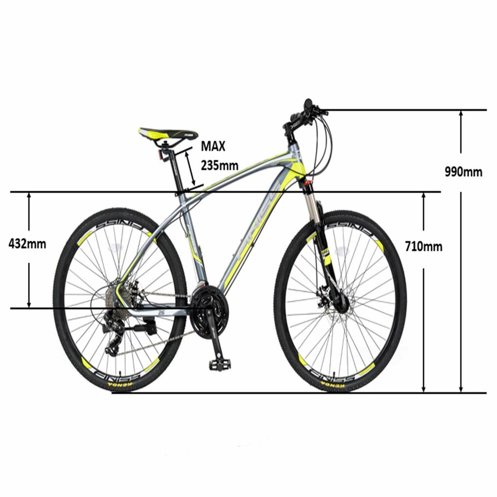 Piscis Adults 26" Mountain Bike,  24 Speed Suspension Hybrid Bicycle with Dual Disc Brake,Aluminum Frame City Bikes for Men and Women