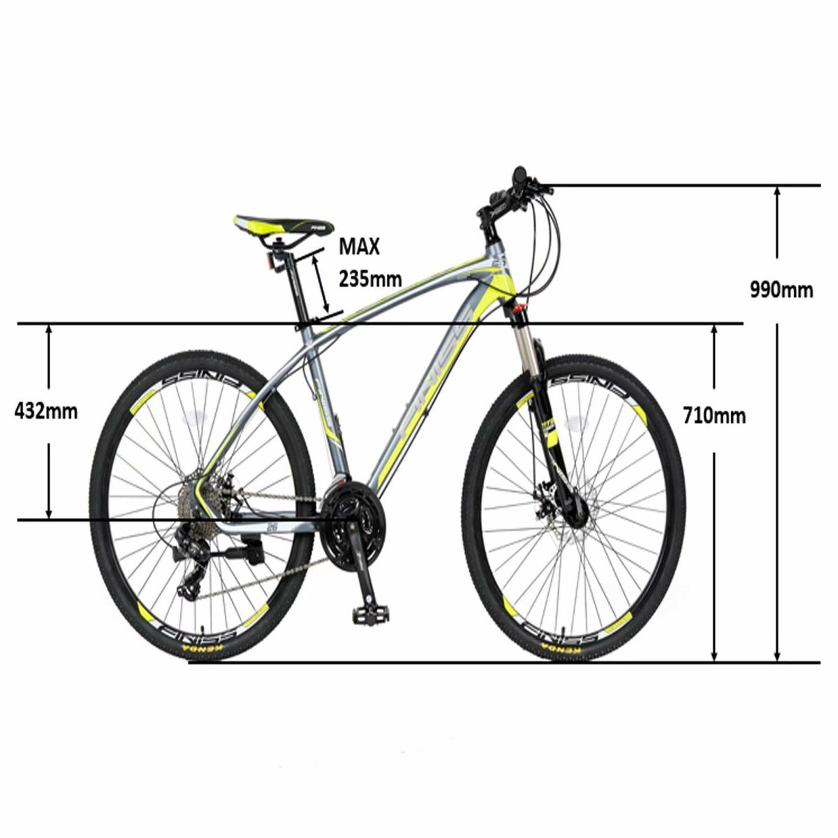 Piscis Adults 26" Mountain Bike,  24 Speed Suspension Hybrid Bicycle with Dual Disc Brake,Aluminum Frame City Bikes for Men and Women