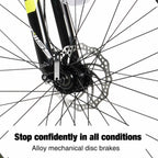 Piscis Adults 26" Mountain Bike,  24 Speed Suspension Hybrid Bicycle with Dual Disc Brake,Aluminum Frame City Bikes for Men and Women