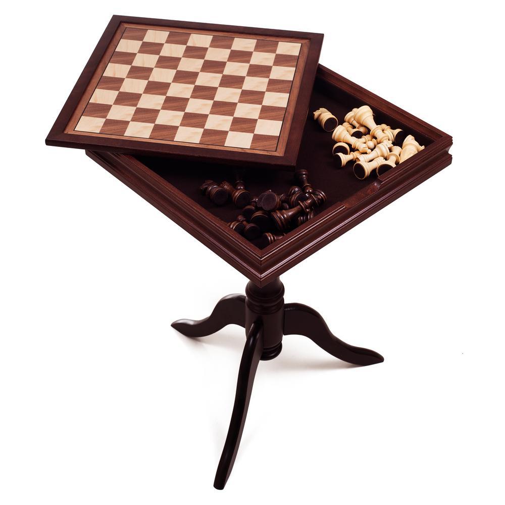 Wooden Chess and Backgammon Table Set