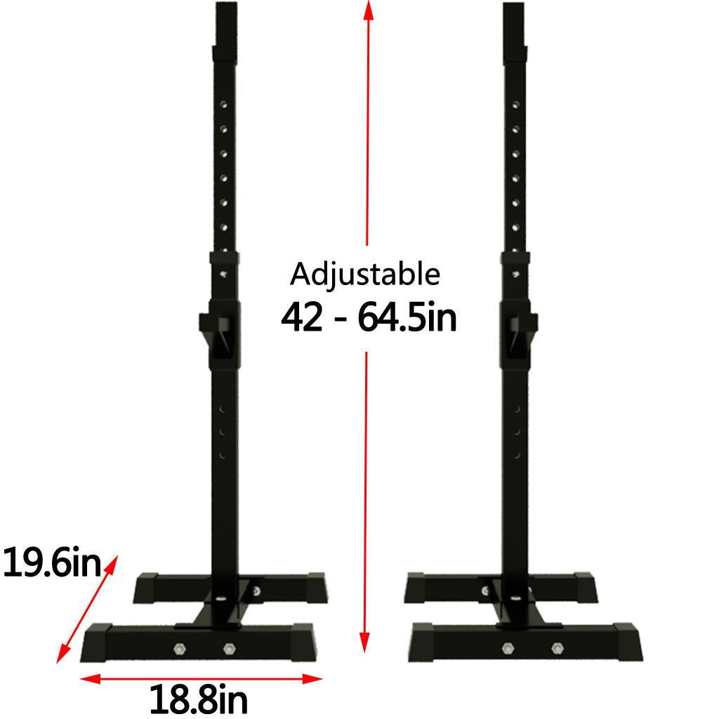 Yotoy Adjustable Squat Rack Dipping Station Barbell Rack Dip Stand Fitness Bench
