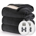 Sunbeam Heated Blanket Size Cozy Feet, Slate Grey (Used)