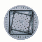 46 in. White Granite Plastic Round Foldable Folding Card Table