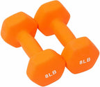 From Colored Neoprene Coated Dumbbell Set with Stand DB-358