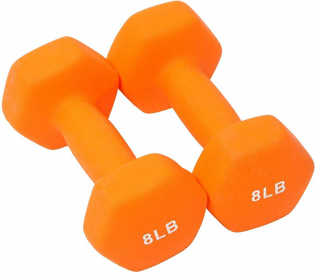 Toyuson From Colored Neoprene Coated Dumbbell Set with Stand DB-358