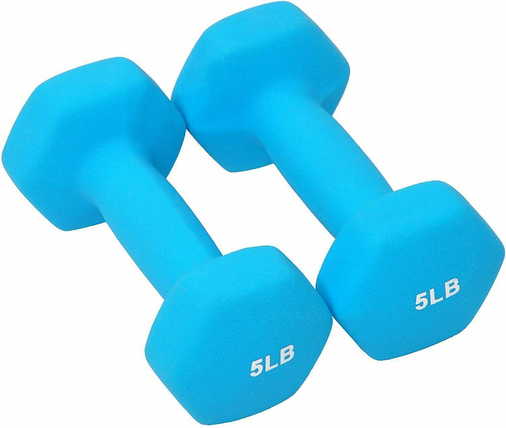 Toyuson From Colored Neoprene Coated Dumbbell Set with Stand DB-358