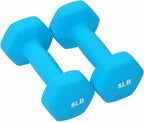 Toyuson From Colored Neoprene Coated Dumbbell Set with Stand DB-358