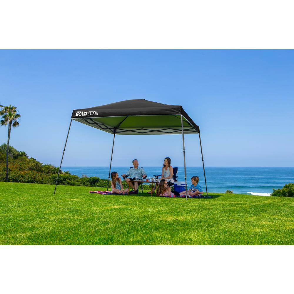 Solo90 11 ft. x 11 ft. Black Slant Leg Canopy