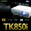 benq tk850i 4k hdr uhd projector 3000 lumens 3d  android tv osd 28 lang 100~240v