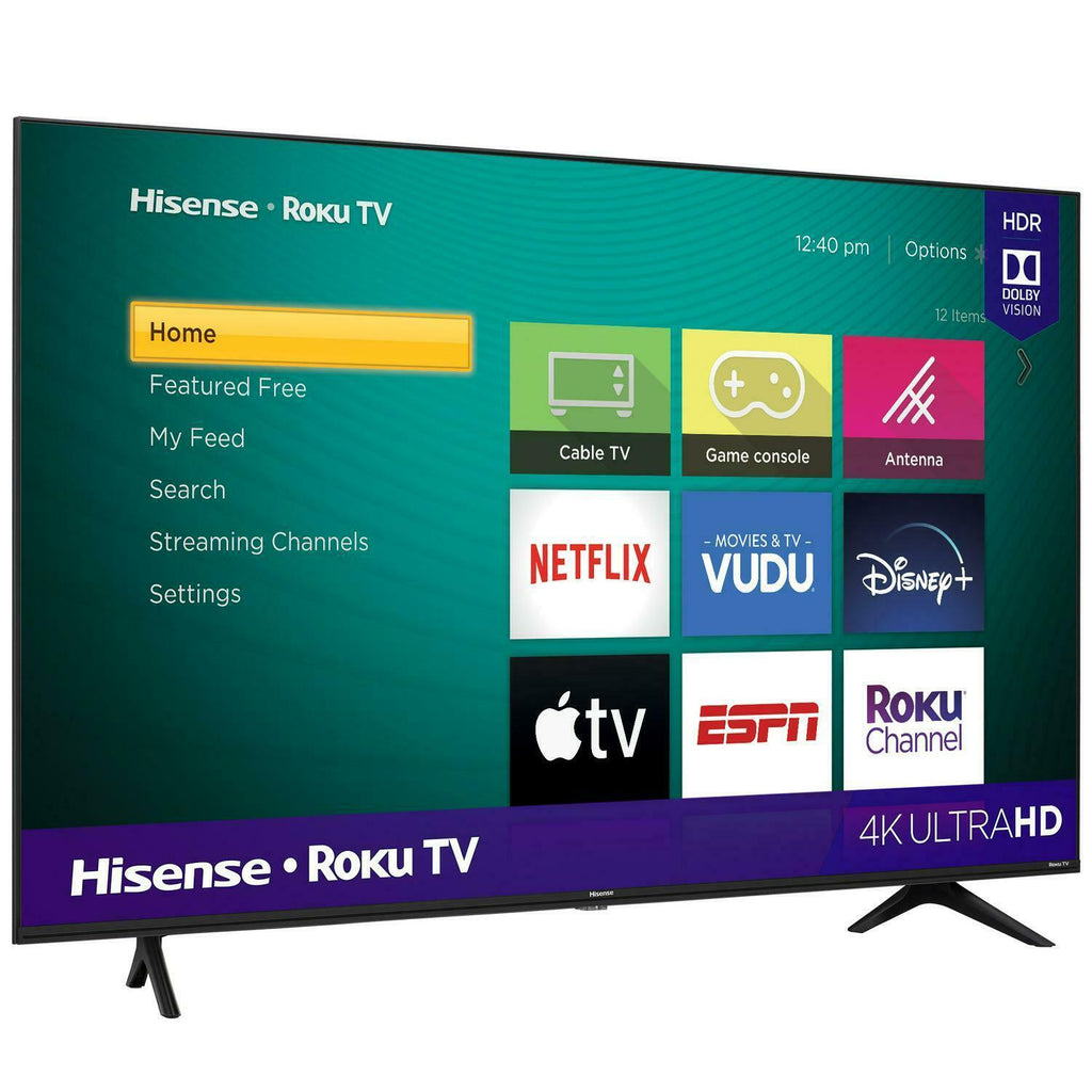 hisense 58  class 4k uhd led roku smart tv hdr 58r6e3