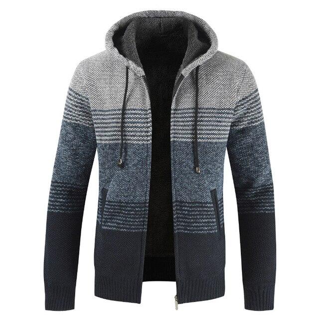 Winter Thick Warm Hooded Cardigan Sweater Coat