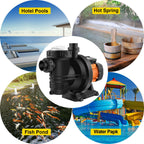 vevor 72v solar powered pool pump 1.6hp 136 gpm water pump w/ mppt controller