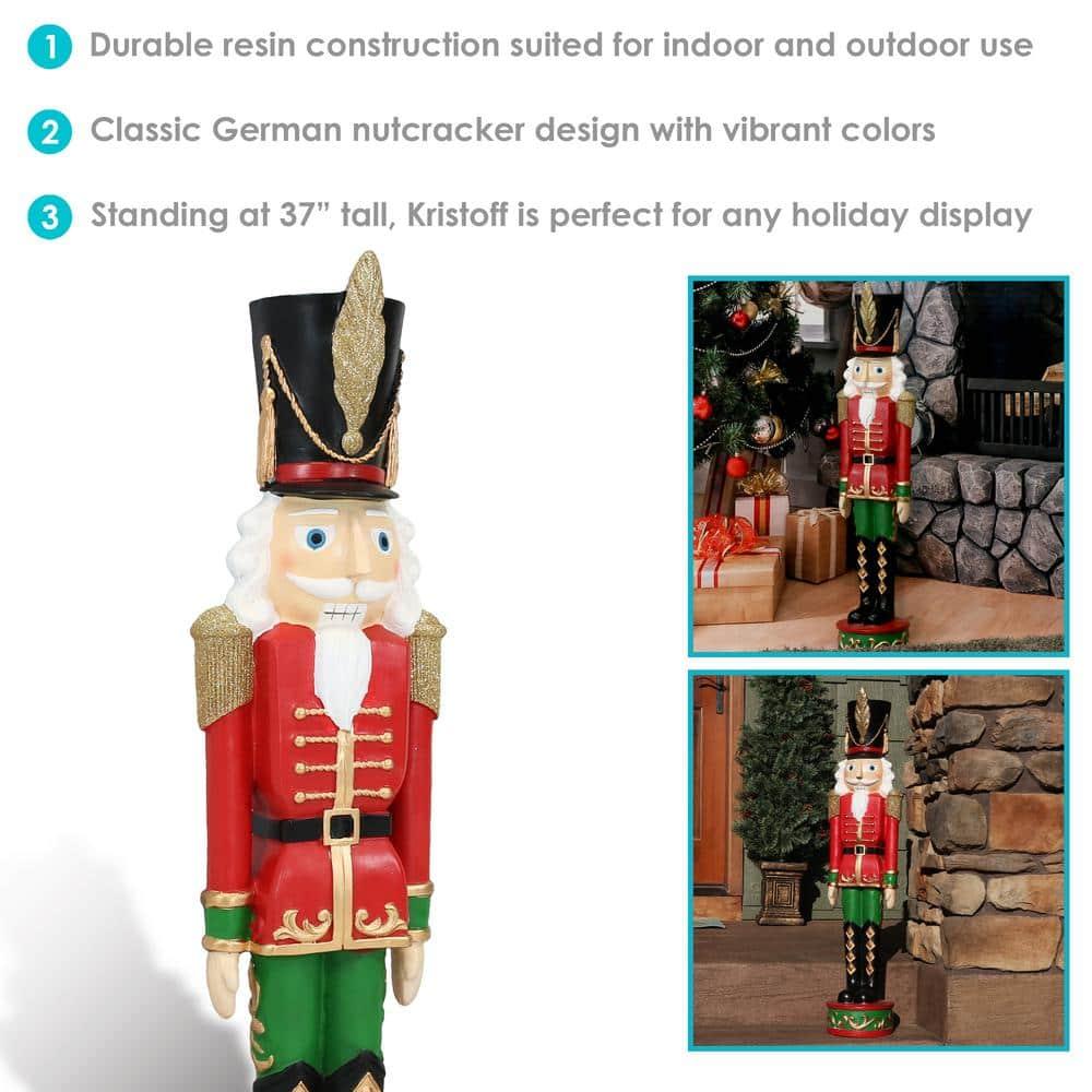 37 in. Kristoff the Nutcracker Soldier Christmas Decor - Polyresin