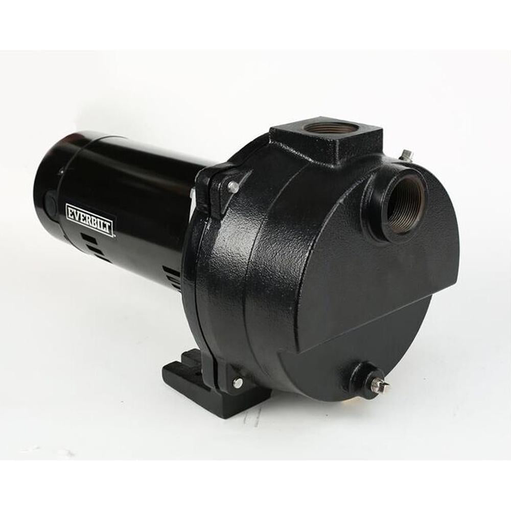 everbilt efls15ci-hd 1.5 horse power 3330 gph heavy-duty cast iron lawn irrigation system sprinkler pump (new open box)