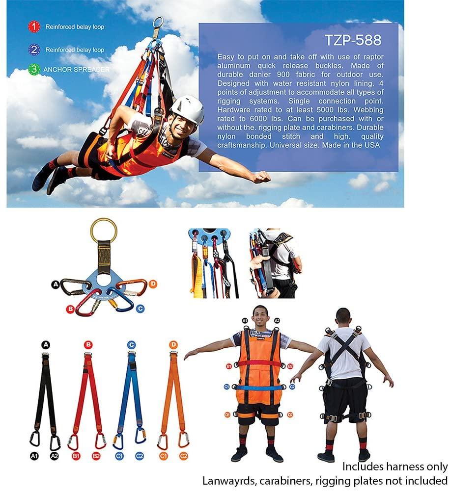Fusion Climb Super Ripper Ii Superman Style Head First Zipline Harness Only