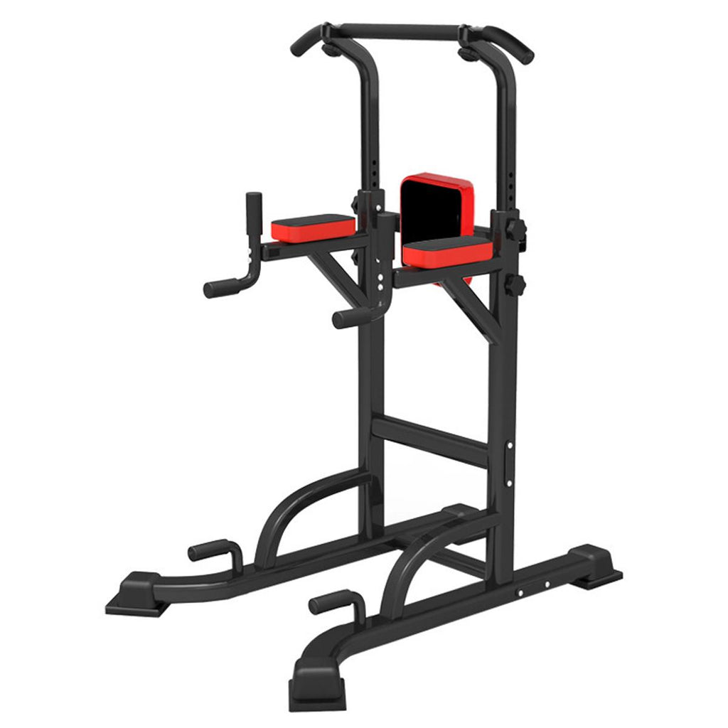 Power Tower Workout Pull Up &amp; Dip Station Adjustable Multi-Function Home Gym Fitness Equipment, 551lb, Black+Red
