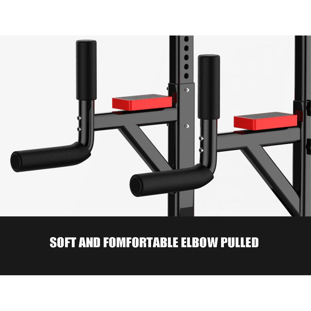 Power Tower, Height Adjustable Gym Tower, Power Rack, Dip Station Pull Up Bar 550 Lbs. User Capacity